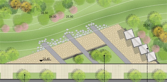 道路小广场景观设计平面图