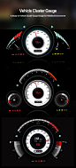 Vehicle Cluster Gauge Design on Behance: 