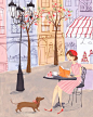 A book and a weiner dog...what more could you want? reading a book / Emma Block Illustration