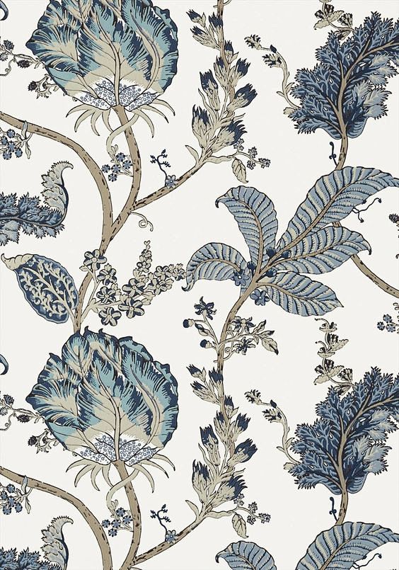 Kalamkari Vine - Blu...