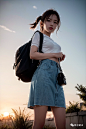 AI 绘画 校园妹妹 阿迪KING女孩