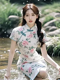美女壁纸︳旗袍美女绽放出东方魅力 - 小红书