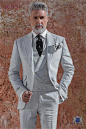 Italian bespoke light gray linen suit Ottavio Nuccio Gala