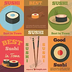 创意寿司海报矢量 【酷图网】寿司,日本食品,寿司筷,食物,筷子,矢量图,eps,ai,矢量,高清图片,素材