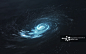 蓝色寒冷星系，深空的星团。科幻小说的艺术。由NASA提供的图像元素图片素材