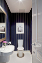 Here's a trend that I can really go for: Bold & Glamorous Powder Rooms. I hesitate to call it a "trend" actually. Perhaps it would be better...