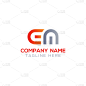 initial em letter logo with creative modern