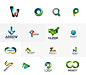 design logo 字母 标志 W O Q P C