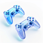 zhangyu__A_gamepad_icon__blue_frosted_glass_white_acrylic_mater_f4e15a6f-a6f5-4bca-9b81-4a7822d78abc