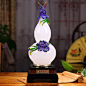 招财白玉葫芦摆件 琉璃玉工艺品