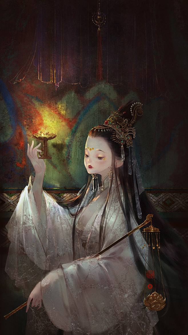 覌古_铜钱---盆栽的栀子