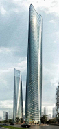 Jiangxi Nanchang Greenland Central Plaza, Nanchang, China by Skidmore Owings & Merrill (SOM): 