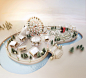 Nespresso Holiday Joy : For Nespresso's latest Holiday campaign, we designed and created a miniature fairground, complete with a coffee capsule ferris wheel, coffee cup carousel and an intricate machine maze. After we designed and built almost all of the 