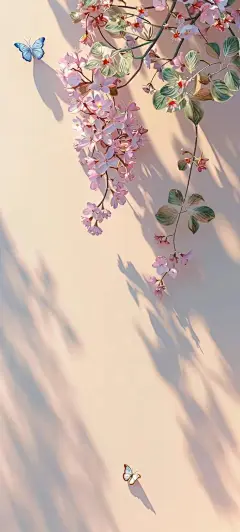 繁花与蝶影，春日温柔触手可及