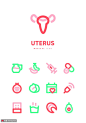 子宫卫生安全健康有益食品UI图标 icon图标 线性图标