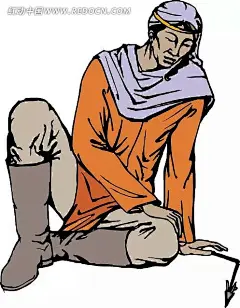 卡通画坐在地上的人插画|卡通画|卡通形象|美女图片|女人图片|女性图片|人物素材|人物图片|矢量人物|矢量素材|手绘|坐在地上的人