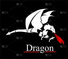 黑色背景射击龙