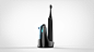 Sonic Toothbrush + UV Sanitizer : Stylish Sonic Toothbrush with a UV Sanitizer Base that stores 4 additional brush heads. Currently being developed at RisunTechnology Co., Ltd