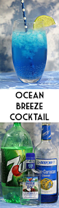 Ocean Breeze Cocktail。海洋微风鸡尾酒