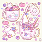 an image of hello kitty and other items in a cup with the caption, i like