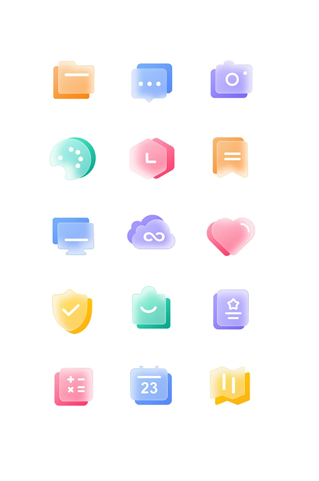 毛玻璃图标icon-花瓣网