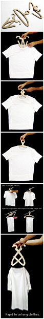 A clever clothes rack-- Jenna, maybe these will help with visdas shirts! Haha: 