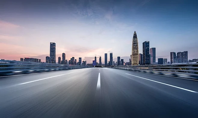 深圳市区城市景观夜景公路图片下载