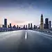 深圳市区城市景观夜景公路图片下载