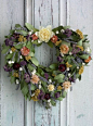 Heart Wreath, Made with Organic Ingredients. ... | ~)( Door Decor )(~