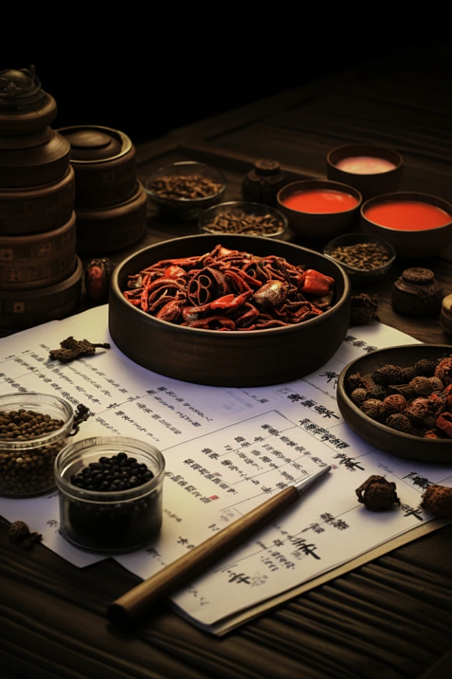 本草纲目中药背景图中医药馆场景摄影图-花瓣网