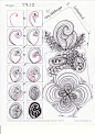 zentangle pattern trio by zenjoy
