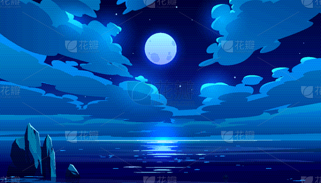 夜晚,海洋,月光,地形,秘密,暗色,云景,波兰,午夜,曙暮光