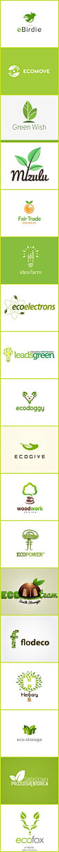 清新绿色的Logo设计欣赏
