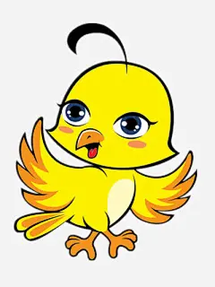 展翅欲飞的小鸟_新图网 https://ixintu.com 卡通 动物 翅膀 黄色