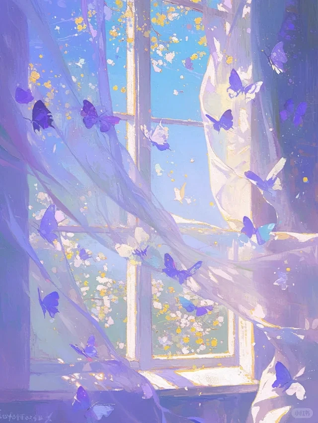 治愈系插画 | 一片梦幻紫 - 小红书