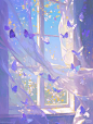 治愈系插画 | 一片梦幻紫 - 小红书