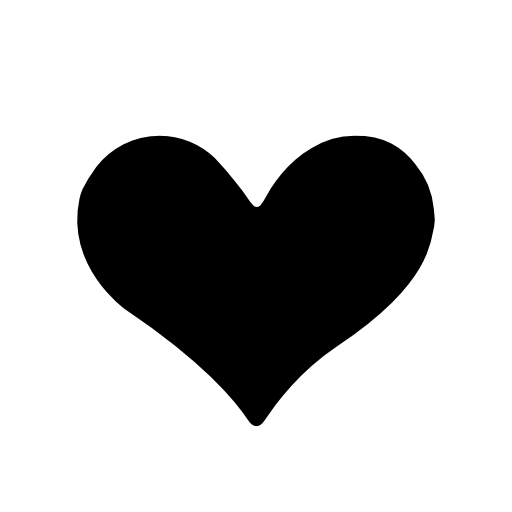 实心心形符号图标