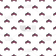 公主,式样,王冠,分离着色,黄色,粉色,黄金,几何形状,重复