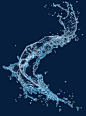 高清飘浮水花png