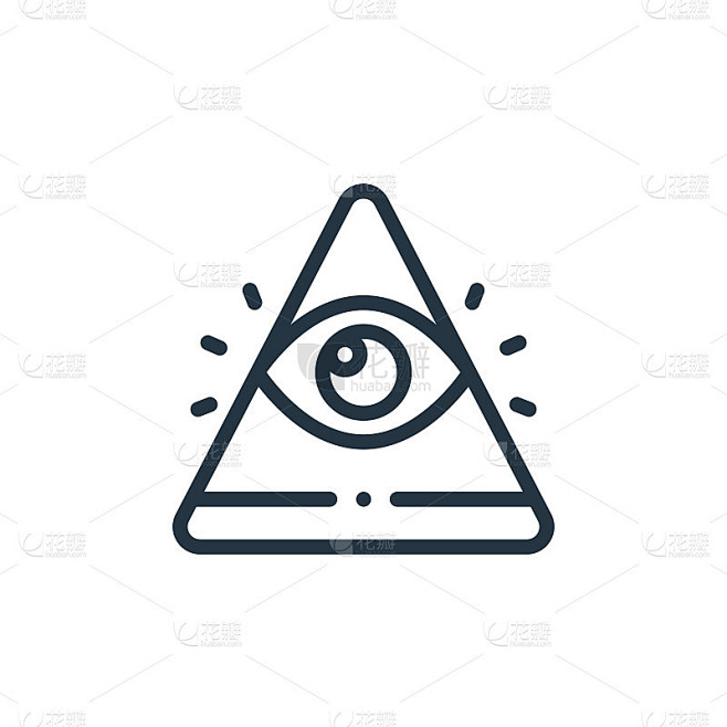 神矢量图标。上帝可编辑的中风。神线性符号用于网页和移动应用程序，标志，印刷媒体。细线说明。矢量孤立轮