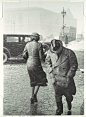Fred G. Korth
[Snowstorm; Man and Woman Passing in Crosswalk, Auto and Doubledecker Bus in Background ,1930-39
Thanks to k-a-t-i-e- and luzfosca