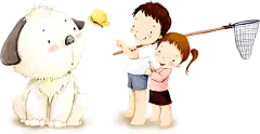 卡通春游儿童小孩小朋友人物免抠素材