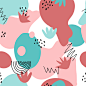 俏皮有趣的手绘形状图案素材 Shape and contour collage maker #3001650