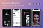 时尚高端的高品质个人资料iOS APP UI KITS（Adobe XD，Sketch，Photoshop和Figma）