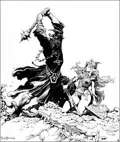 FRANK FREZETTA佛雷泽塔经典插画黑白稿及若干彩色稿35.jpg