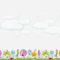 白云花朵彩色学习宣传单 阅读 元素 免抠png 设计图片 免费下载 页面网页 平面电商 创意素材