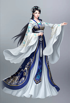 采集菩提化禅采集到手绘古风美女 女性 古装 插画 唯美 美女