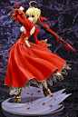 Fate/EXTRA セイバー・エクストラ | KOTOBUKIYA : 対戦型ダンジョンRPG『Fate/EXTRA』に登場する、赤い衣装を纏った「セイバー」を、ムックの表紙を飾ったイラストを基に商品化！