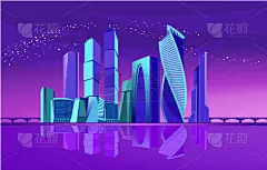 莫斯科,霓虹灯,城市,黄昏,河流,运河,天空,建筑,景象,剪影