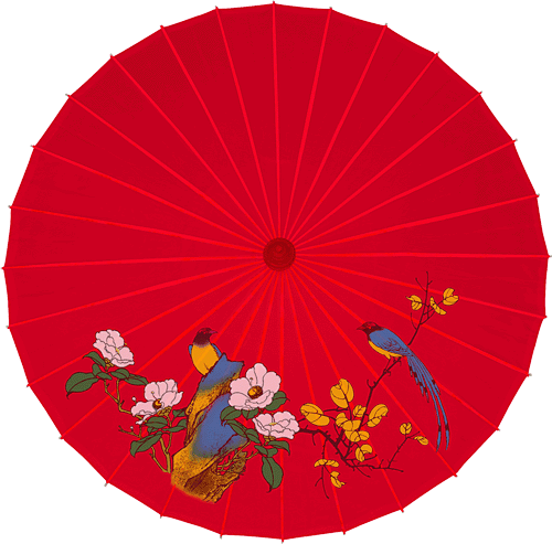 油纸伞伞面画